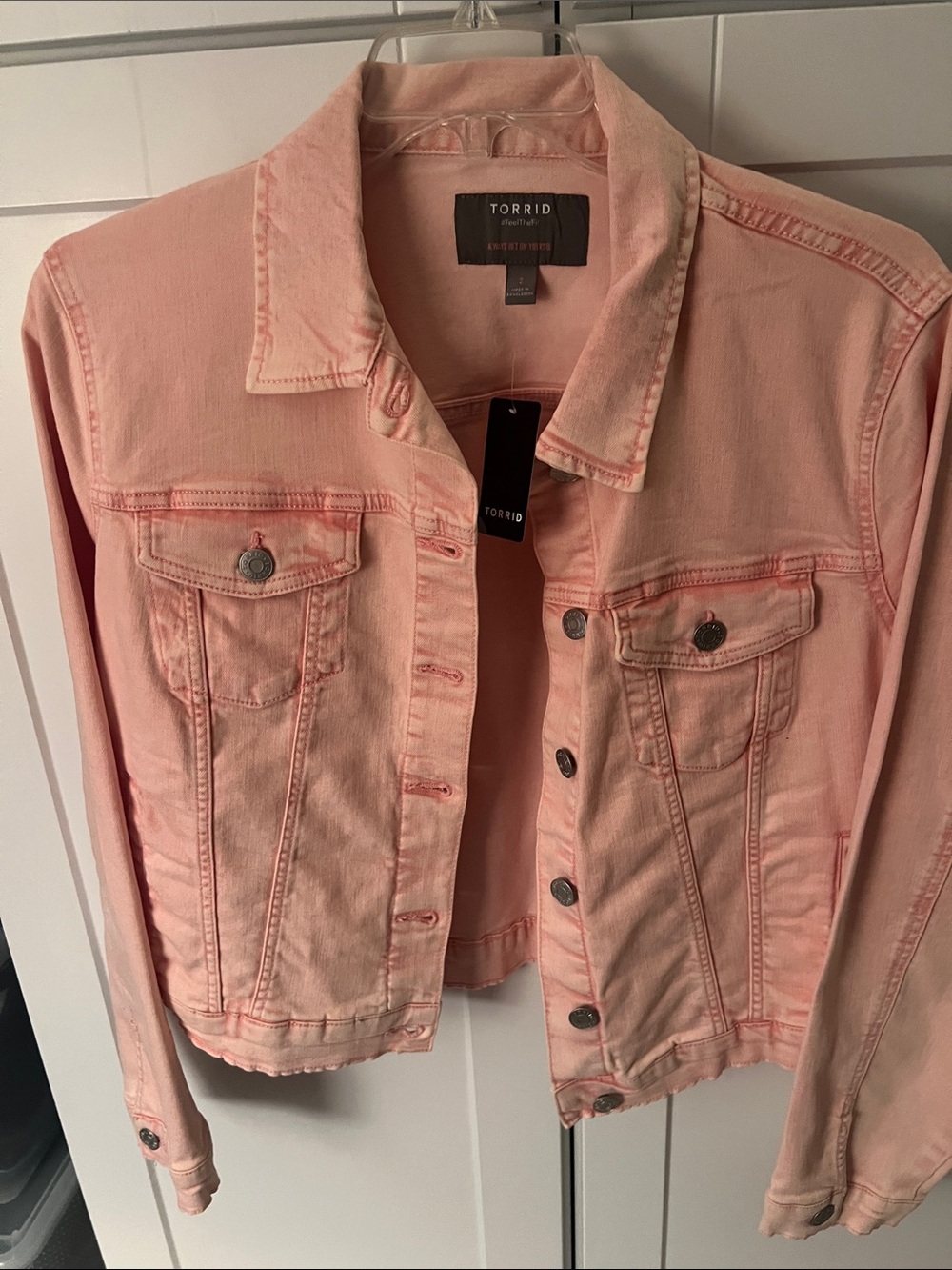 torrid Light Pink Denim Jacket